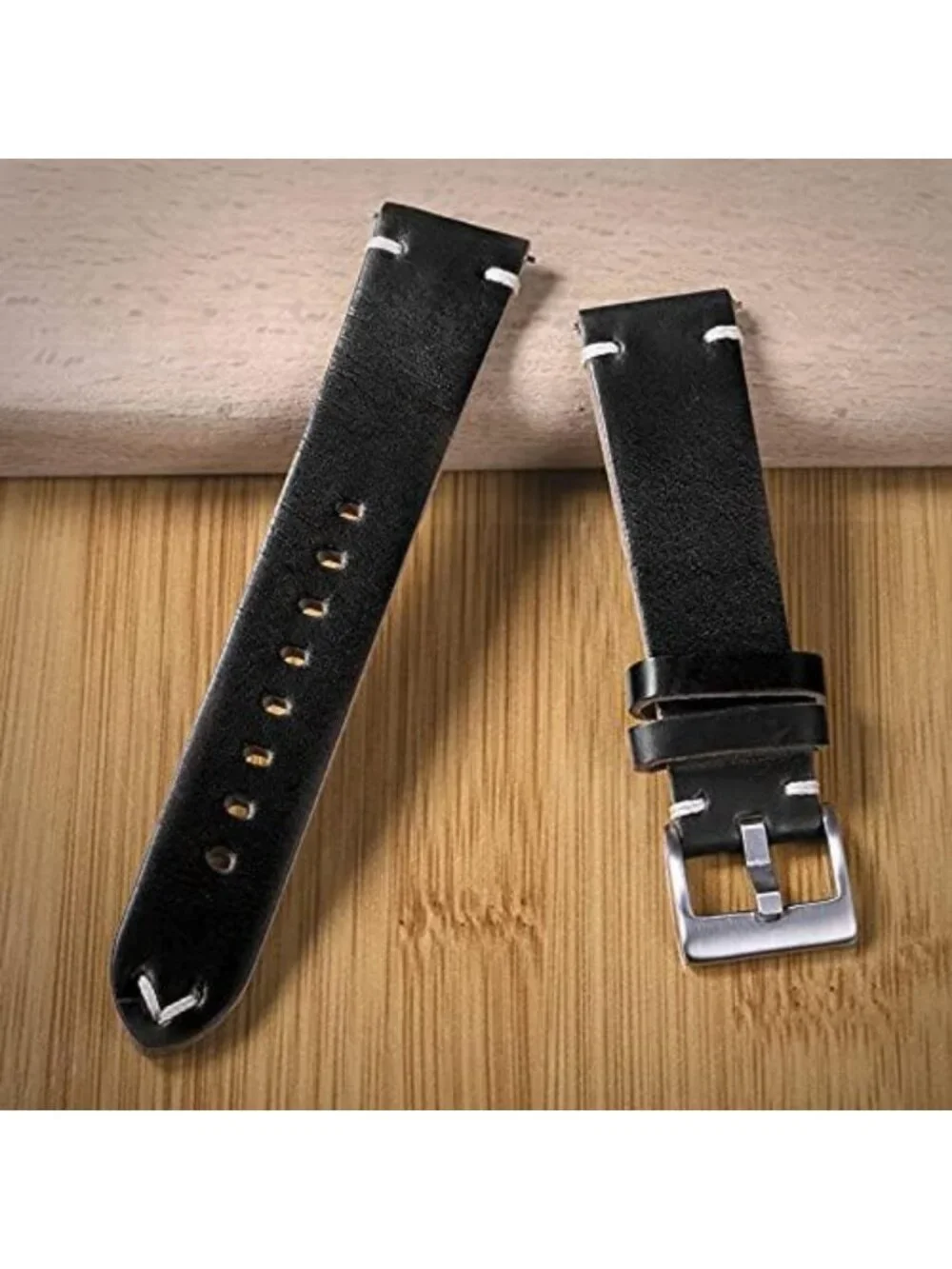 Handmade Vintage Leather Watch Bands, Quick Release Strap for 18-24mm Watches